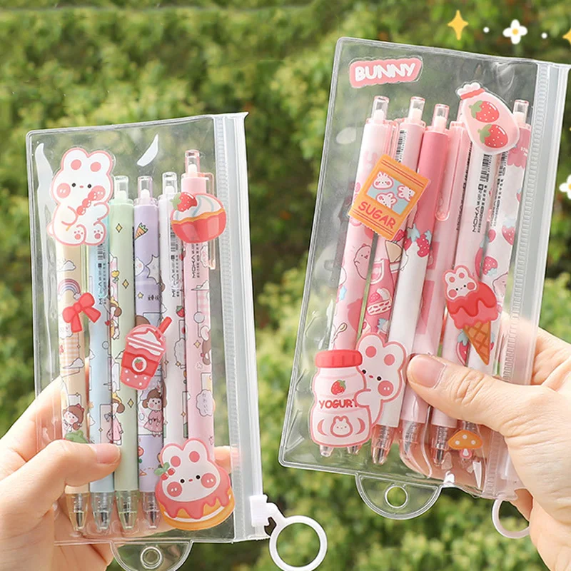 16PCS/SET Mechanical Pencils kit with 10 Leads Refill Persistent Writing Inkless Cute School Supplies Stationery for Girl Boys