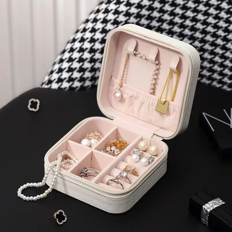 

Jewelry Organizer Box Display Travel Jewelry Case Boxes Travel Jewelry Box Leather Storage Organizer Earring Jewelry Holder