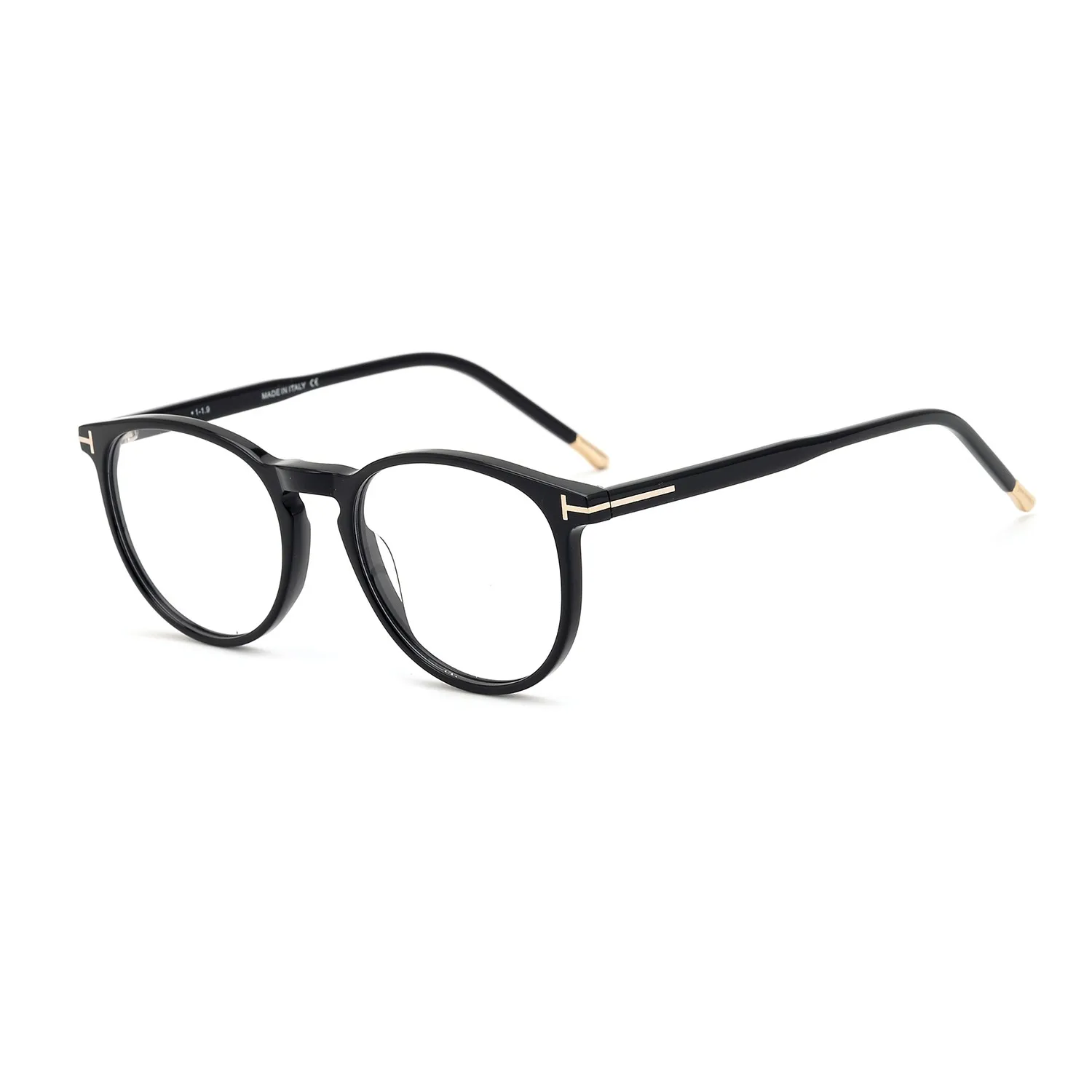 

Luxury brand men's fashion round acetate prescription TF glasses women's gorgeous leopard print eye frame