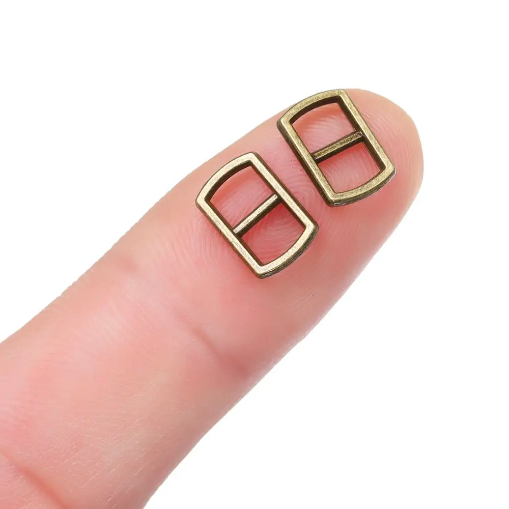 

20/40pcs 4.5mm Metal Tri-glide Belt Buckle Doll Bags Buckles Diy Doll Clothes Ultra-small Buttons Shoes Sewing Accessories