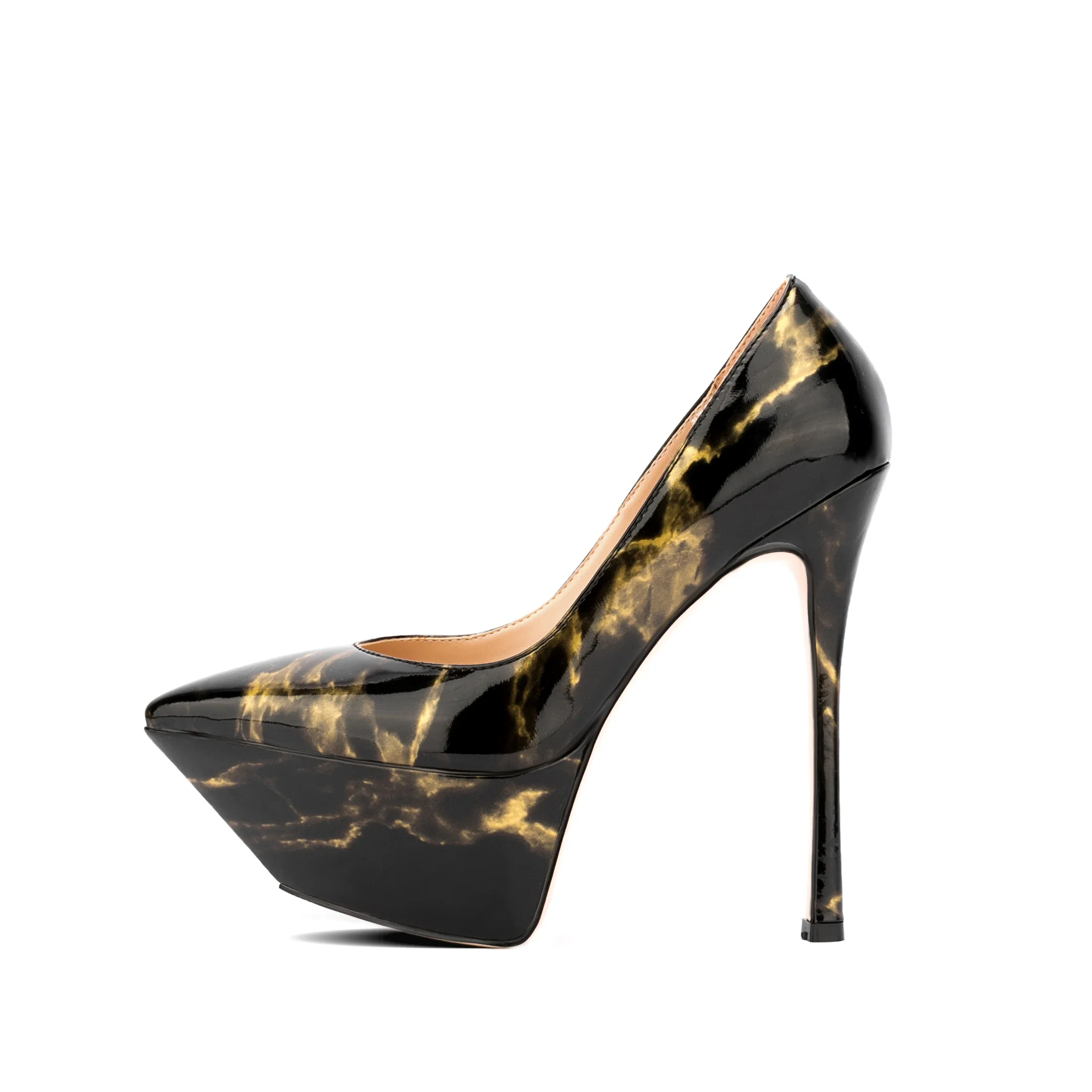 Arden Furtado/летние туфли-лодочки из лакированной кожи разных цветов с острым носком