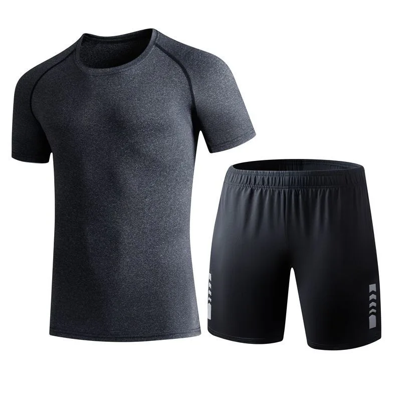 Custom Logo New Outdoor Sports Suit Men's Two-piece Set Gym Running Fitness Clothes Quick Drying Clothing for Male |