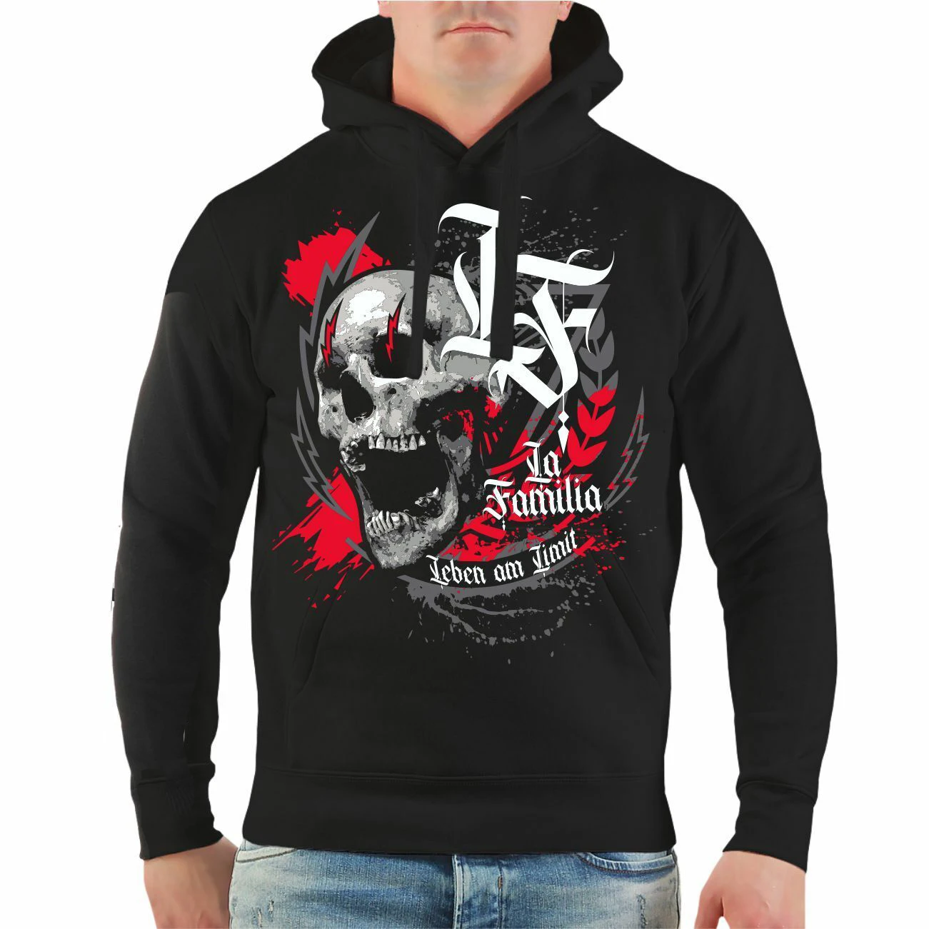 

Life At The Limit Blood Skull MMA Fighting Training Hoodie High Quality Cotton Comfortable Casual Mens Sweatshirts Streetwear