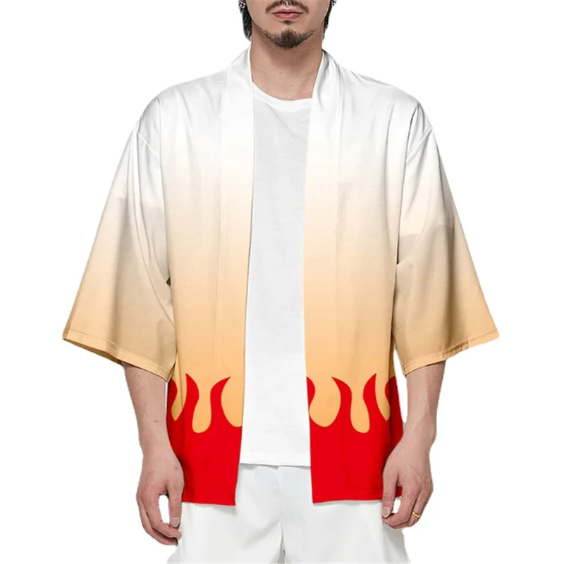 Женский/мужской/Детский костюм для косплея летнее повседневное крутое кимоно из