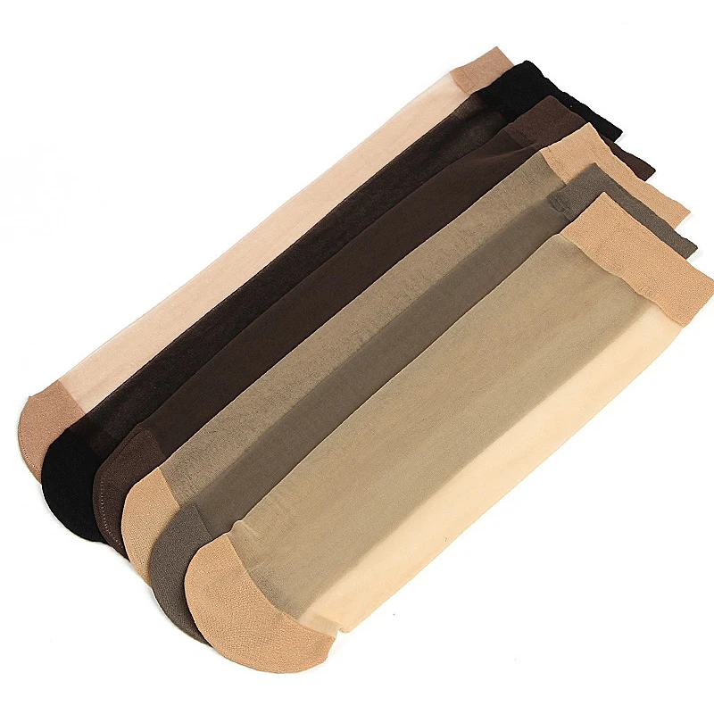 80pcs=40Pairs Women Socks Summer Transparent Crystal Silk Sock Sexy Black Skin Color Elastic Ankle Short Socks for Girls Sock