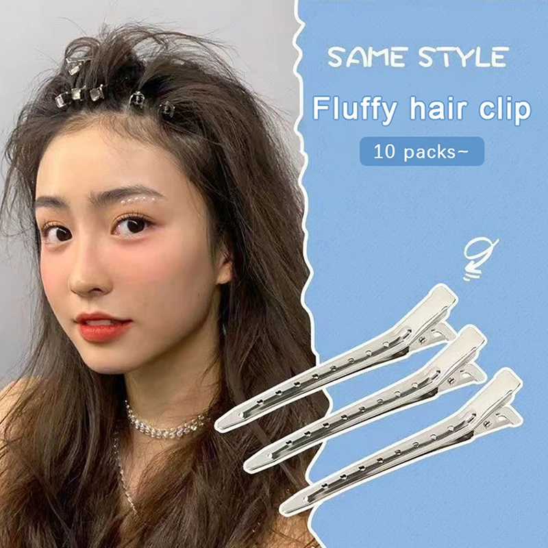 

10Pcs Metal Hair Clips For Styling Sectioning Professional Salon Hairpin Clamps Hair Root Fluffy DIY Clip Tools Hair Accessories