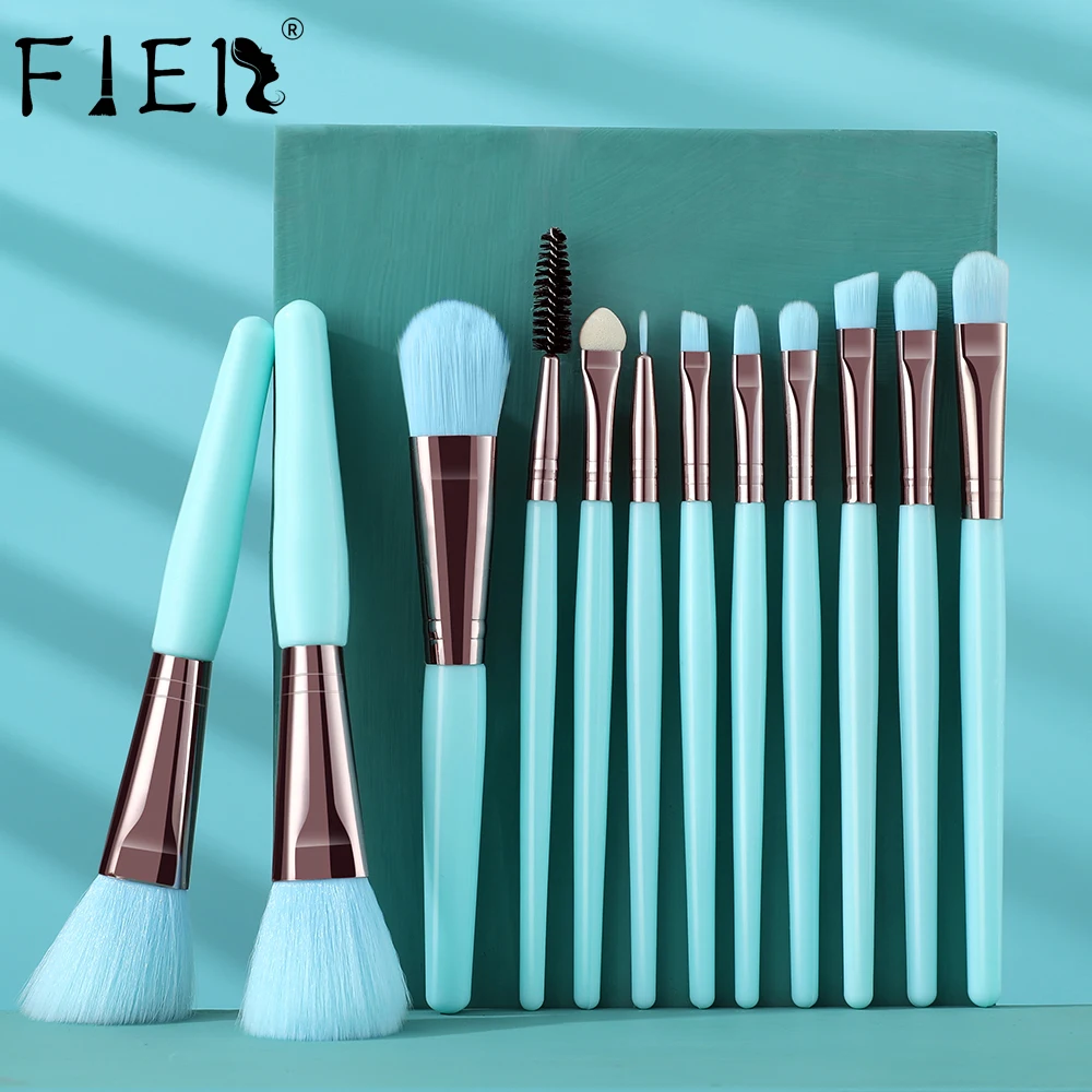 

FJER Blue Makeup Brushes Set Eyeliner Eyelash Eye Shadow Cosmetic Blending Beauty Tool Kit Maquiagem