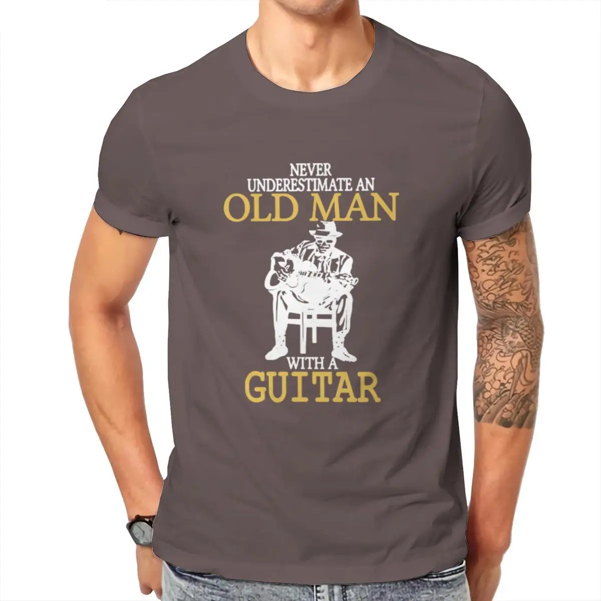 

Wholesale Old Man With A Guitar Unisex Tri-Blend T-Shirt Fashion Games White Streetwear 104890