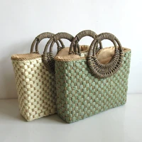 british square paper woven bag handmade womens straw woven bag womens woven beach bag shop accessories fashion womens handbag