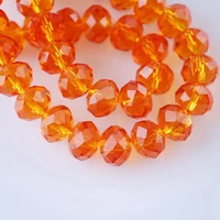 rondelle faceted czech crystal glass orange color 3mm 4mm 6mm 8mm 10mm 12mm 14mm 16mm loose spacer beads for jewelry making diy