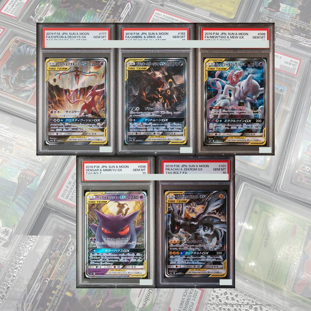 Фото 098/094 Miracle Twins Mewtwo&mew Gx DIY Прокси PTCG Гравированная коллекционная карта Альтернативное искусство Японские голографические этикетки Подарки для детей №1