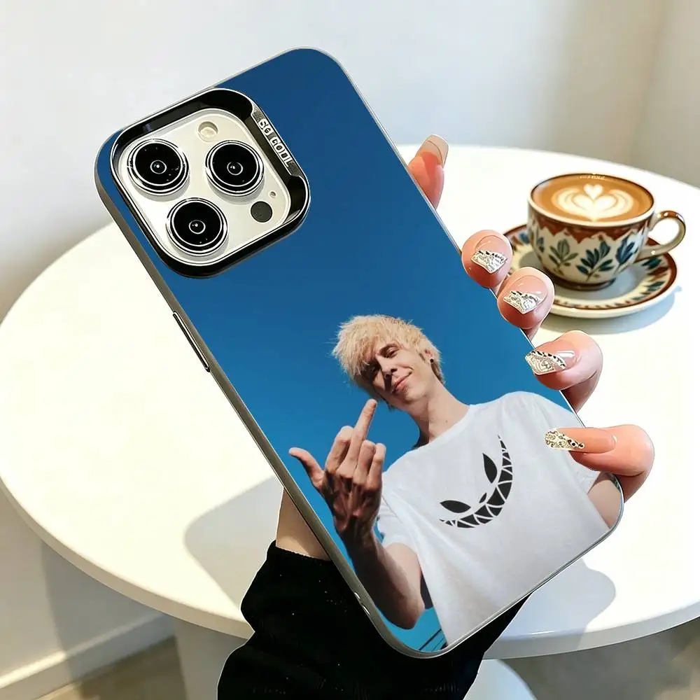 Фото Чехол для телефона El Rubius-OMG для iPhone 17, 16, 15, 14, 13, 12, 11 Plus, Pro Max, XS, цветной серебристый чехол-накладка №2