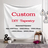 diy custom polyester wall hanging tapestry sunflower landscape background cloth more size print bedroom tapestries customized