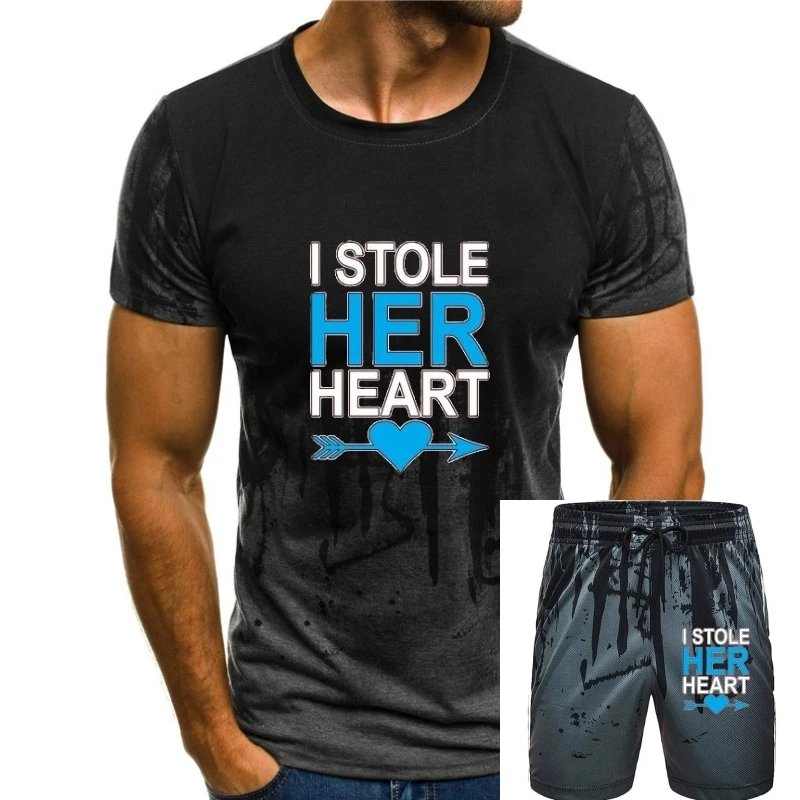 

Title: His and Hers I Stole Her Heart So I am Stealing His Matching Couple Tee - Red