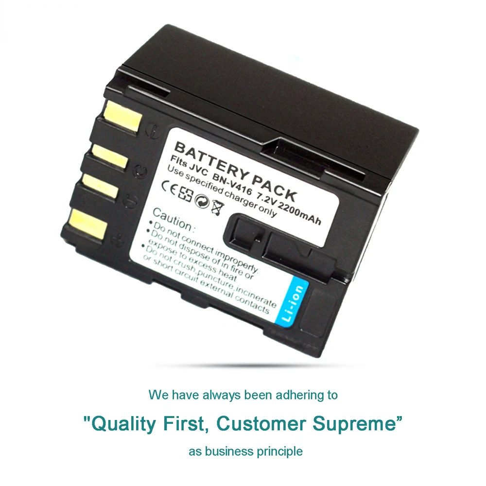 Аккумулятор 2200 мАч BN-V416 BN-V416U для JVC GR-D200 D201 D230 D20 D21 D22 D31 D40 D50 D53 D60 D70 D72 D90 D91 D93 DV1800