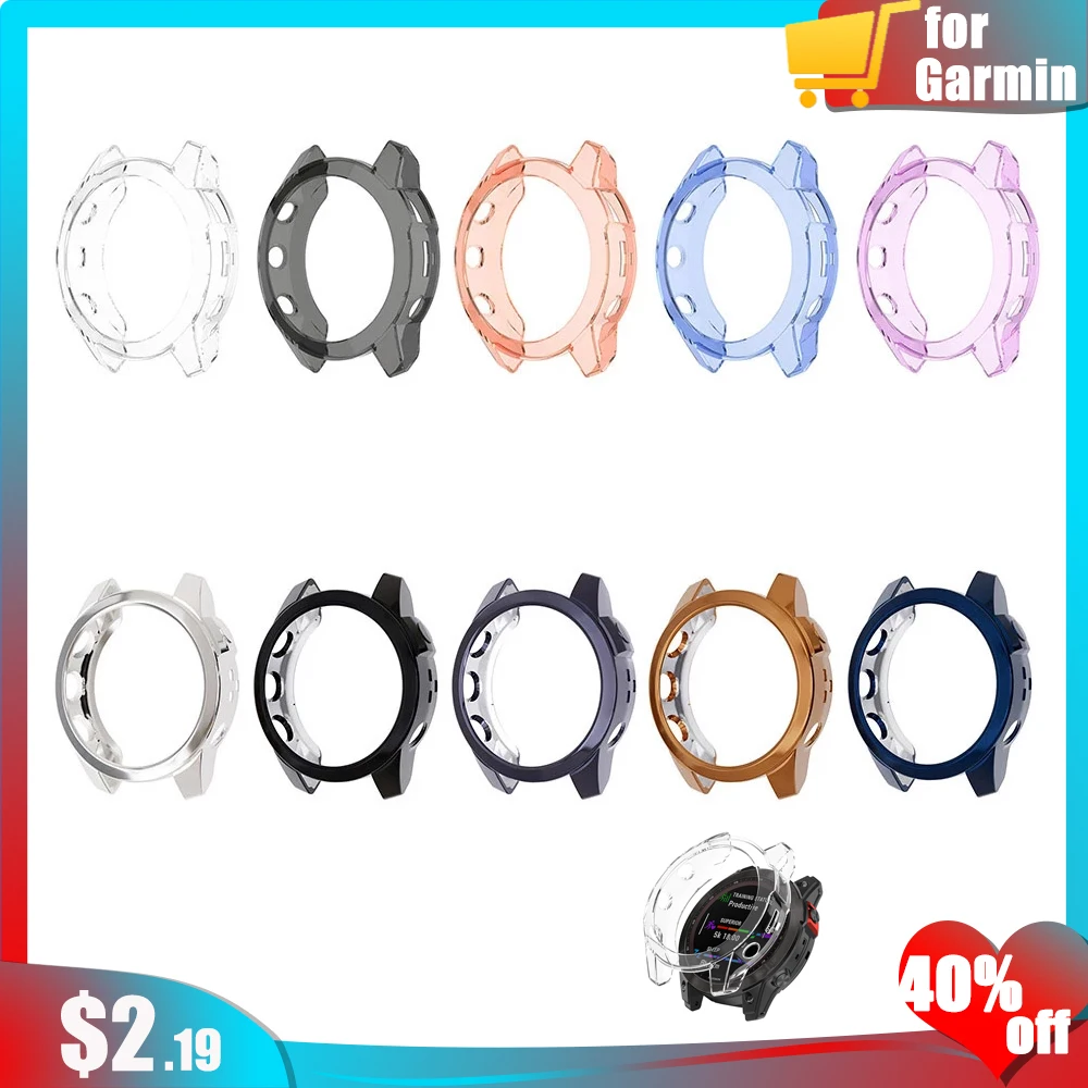

For Garmin Smart Watch Cover Watch Transparent Protective Frame Shell Smartwatch Protector Case for Garmin Fenix 7 7S 7X
