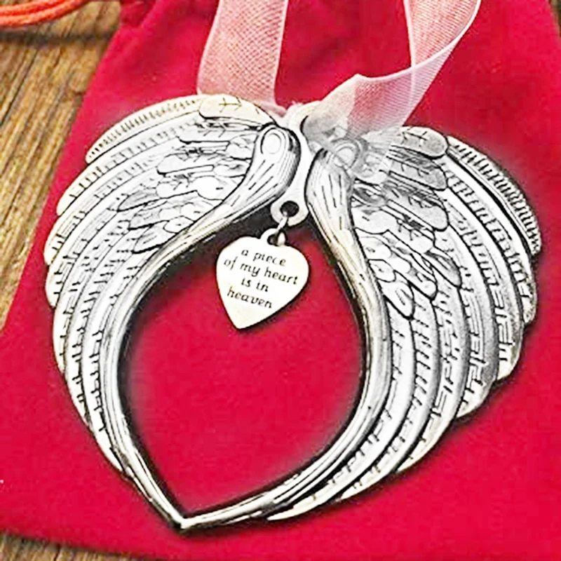 Рождественские украшения Крыло ангела кусок сердца в небесах украшение для