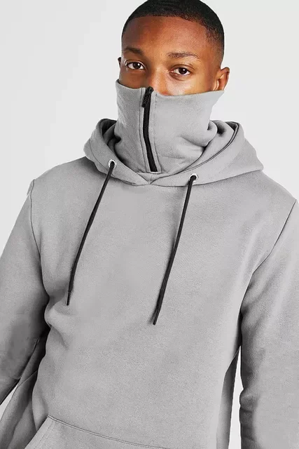 

2022NEW Men's Hoodies Brand High Quality Casual Hooded Sweatshirt Men Turtleneck Zipper Solid Fashion Long Sleeve Tops Stree