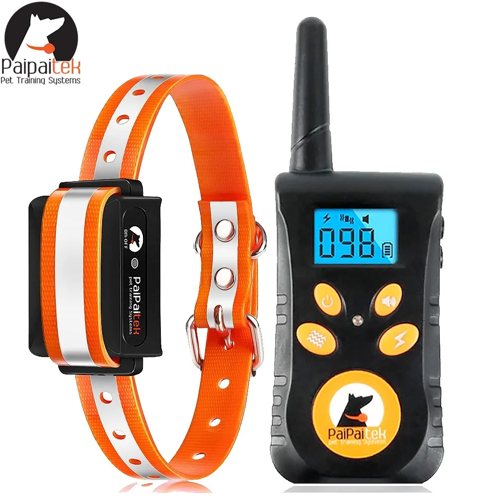 

Ошейник для дрессировки собак с дистанционным управлением, ударопрочный ошейник для дрессировки собак всех размеров, водонепроницаемый перезаряжаемый телефон