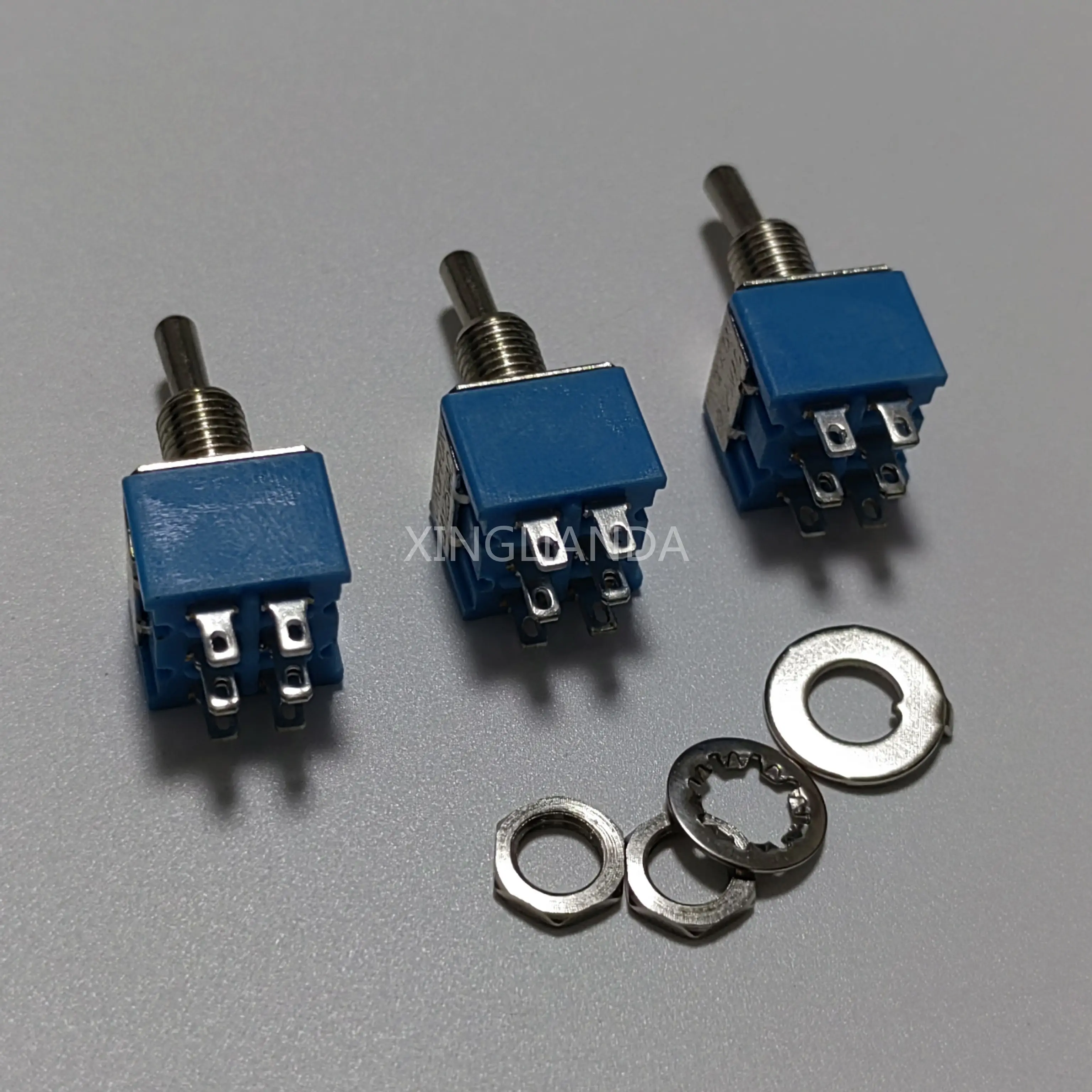 10 шт. MTS-203 мини 6-контактный 3-позиционный тумблер ВКЛ-ВЫКЛ-ВКЛ DPDT переключатель