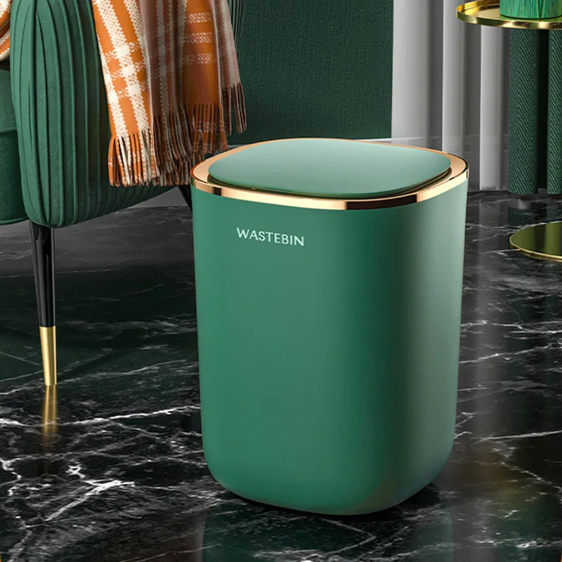 Hotel Luxury Trash Can Under Cabinet Hidden Touchless Original Trash Can Living Room Bedroom Casa Inteligente House Accessories