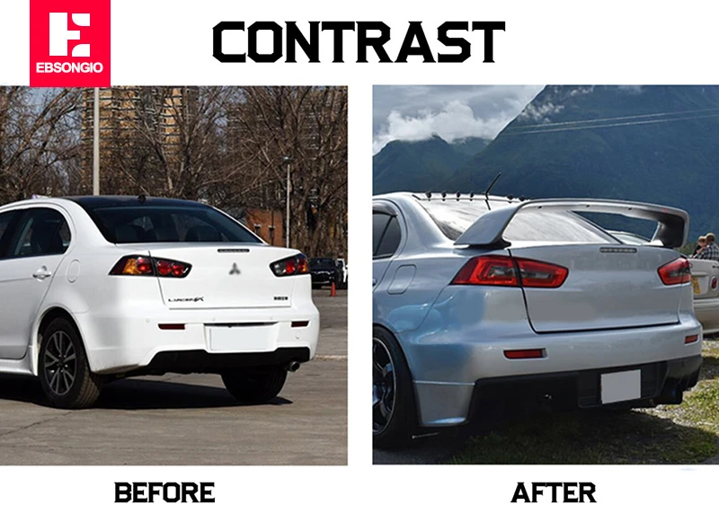 Стайлинг автомобиля ABS-материал белый спойлер задние детали для Mitsubishi LANCER EVO 2010 до