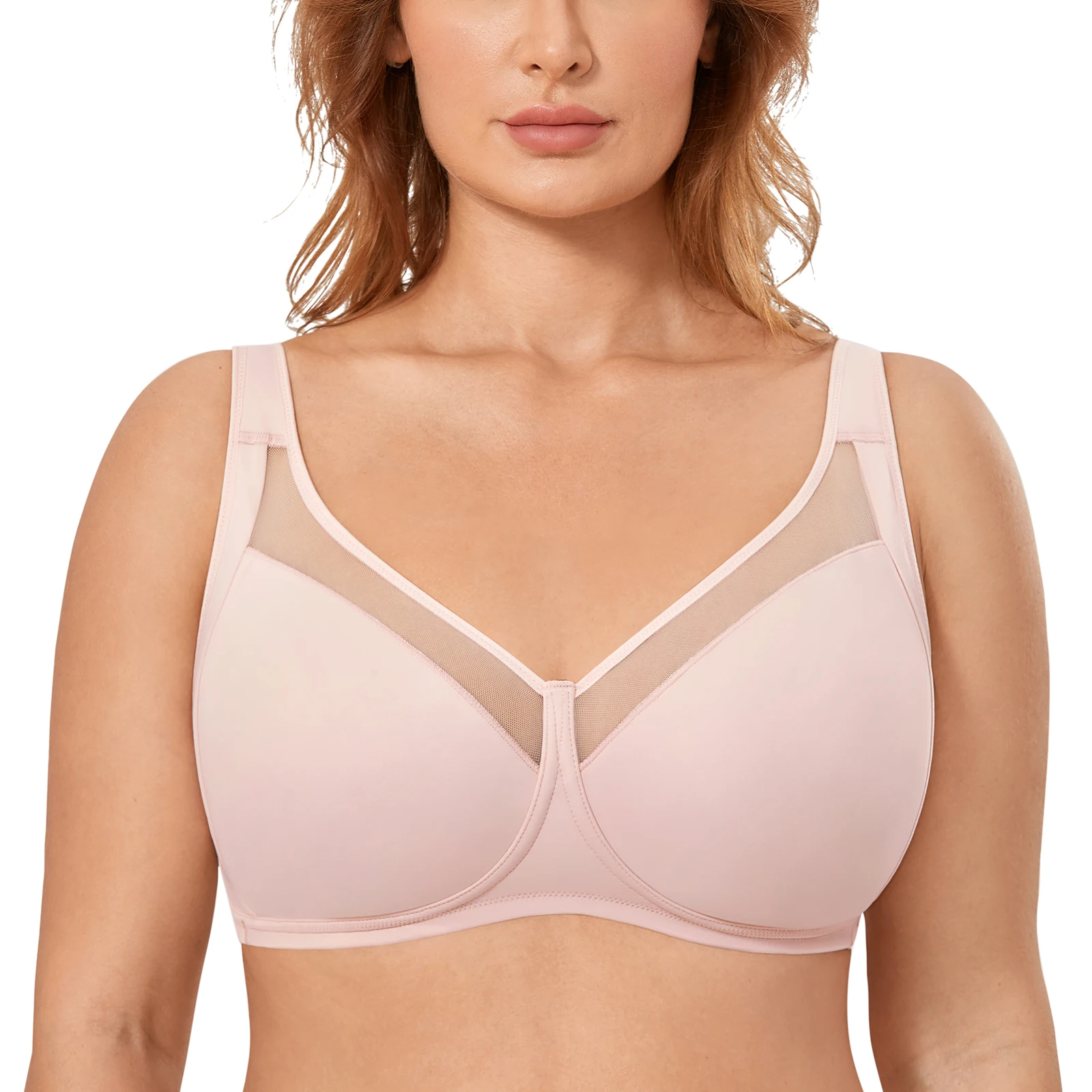 Women's Minimizer Plus Size Full Coverage Wireless Unlined Support Bras