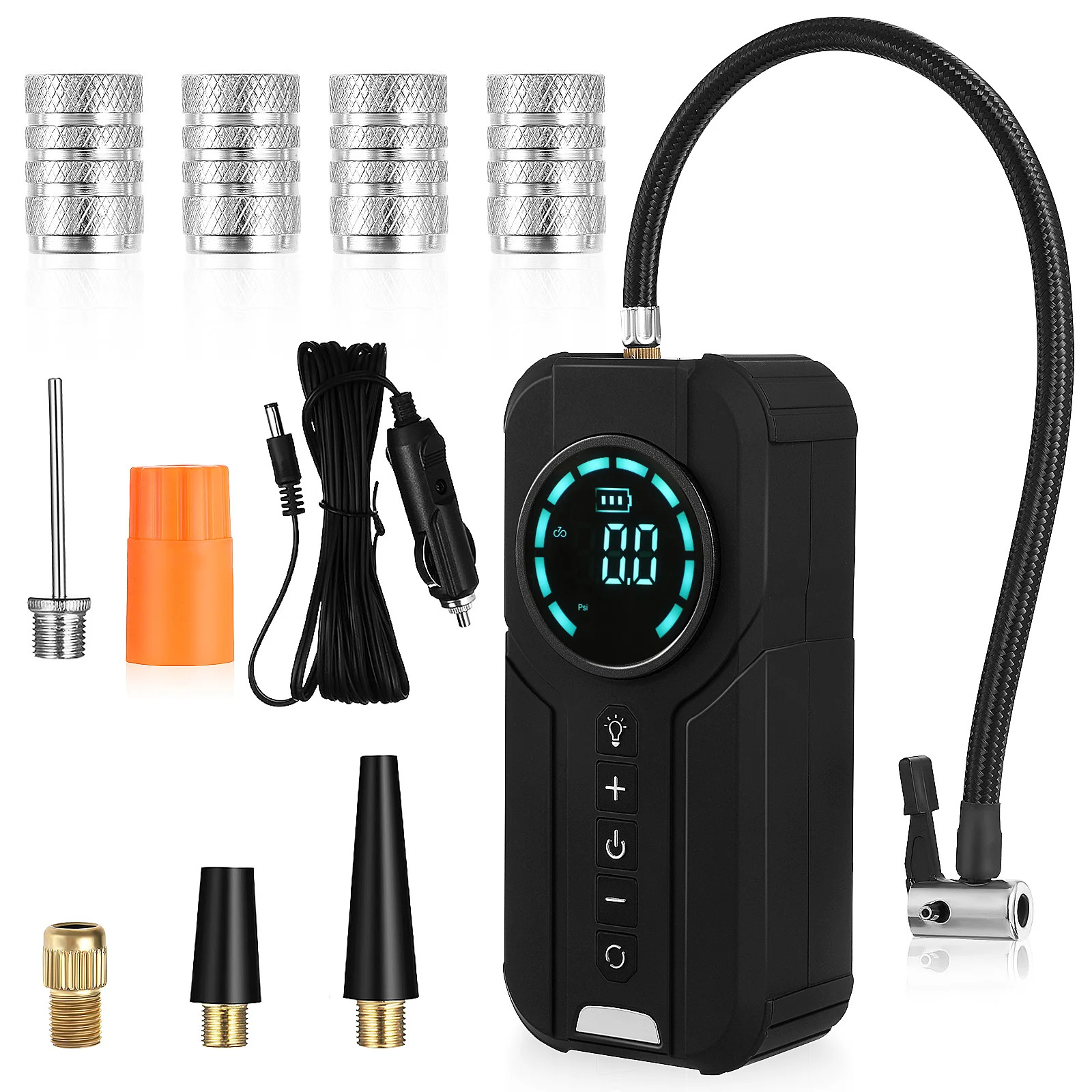 

Car Air Compressor Portable Tire Inflator Fast Charging Motor Bicycle Pump Inflator Pump 12V