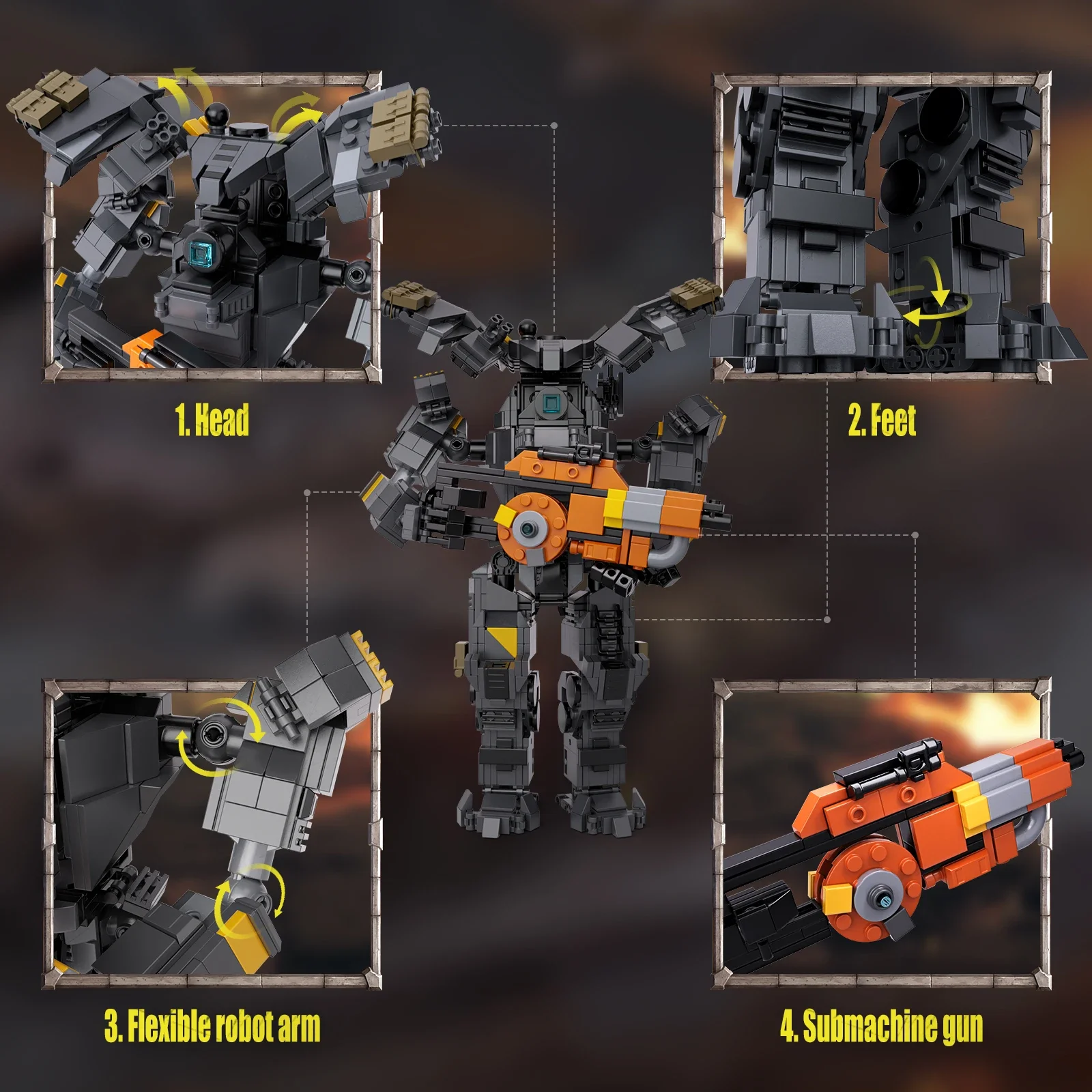 Игрушка MOC Ideas робот-Битва Лон-класс модель титана мейка робот титановые Фоллз