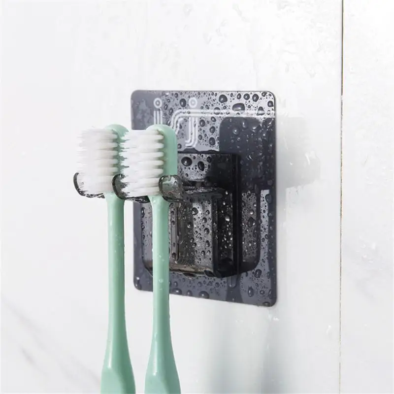 

Wall-mounted Toothbrush Holder Toilet Non-perforated No Punching Simple Plastic Toothbrush Cup Holder Toothbrush Holder