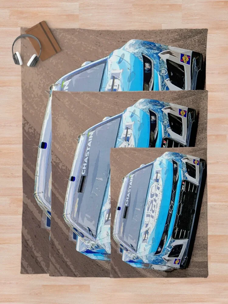 Ross Chastain Racing His 2024 Nascar Cup Автомобильное акварельное одеяло Гигантский диван