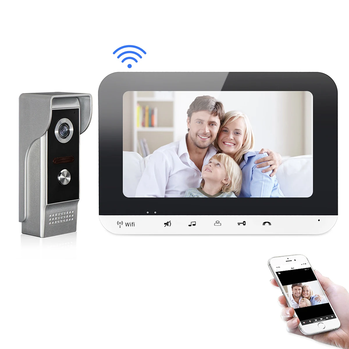 

Видеодомофон для умного дома, Wi-Fi, 4 провода