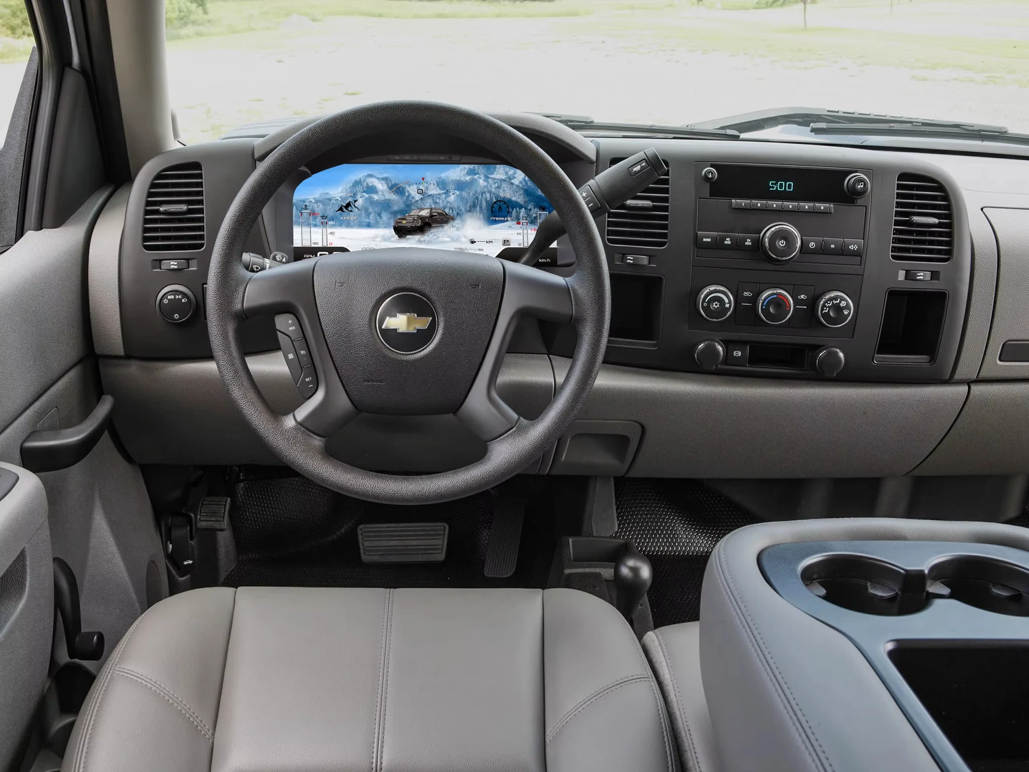 Фото ЖК-панель приборов для Chevrolet Silverado GMC Sierra 2007-2013, виртуальная приборная панель, цифровой дисплей спидометра №3