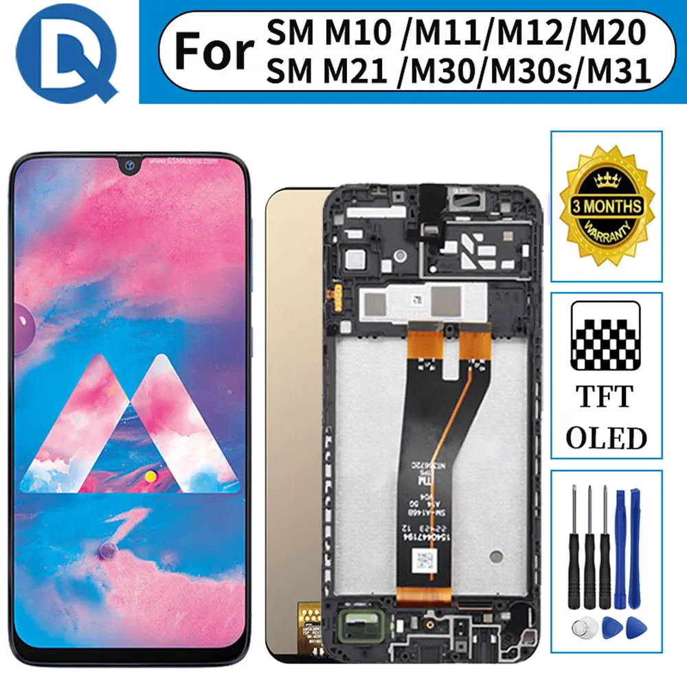 

100% Factory Tested For Samsung M31 M30s M21 M20 M12 M11 M10 M02s TFT LCD,Display Touch Screen Replacement Digitizer Assembly