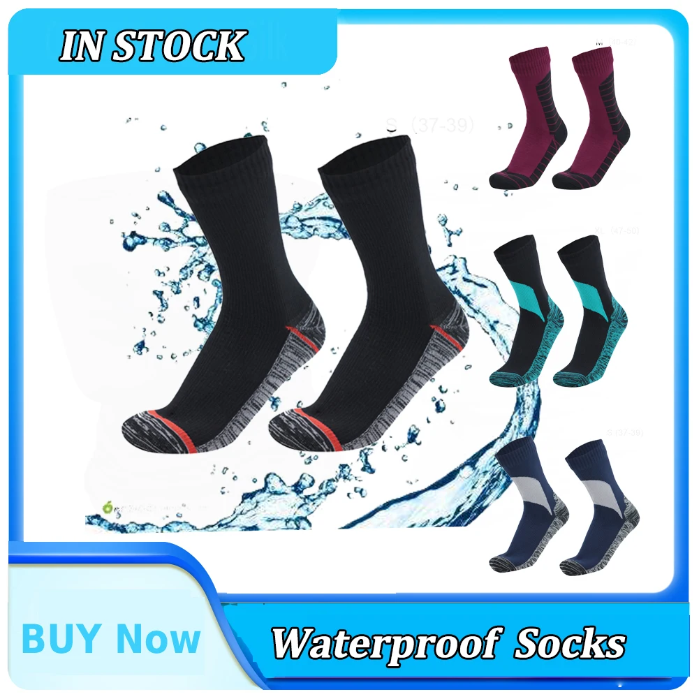 Waterproof Socks Breathable Outdoor Hiking Wading Camping Windproof Thermal Socks Winter Skiing Snow Warm Waterproof Socks