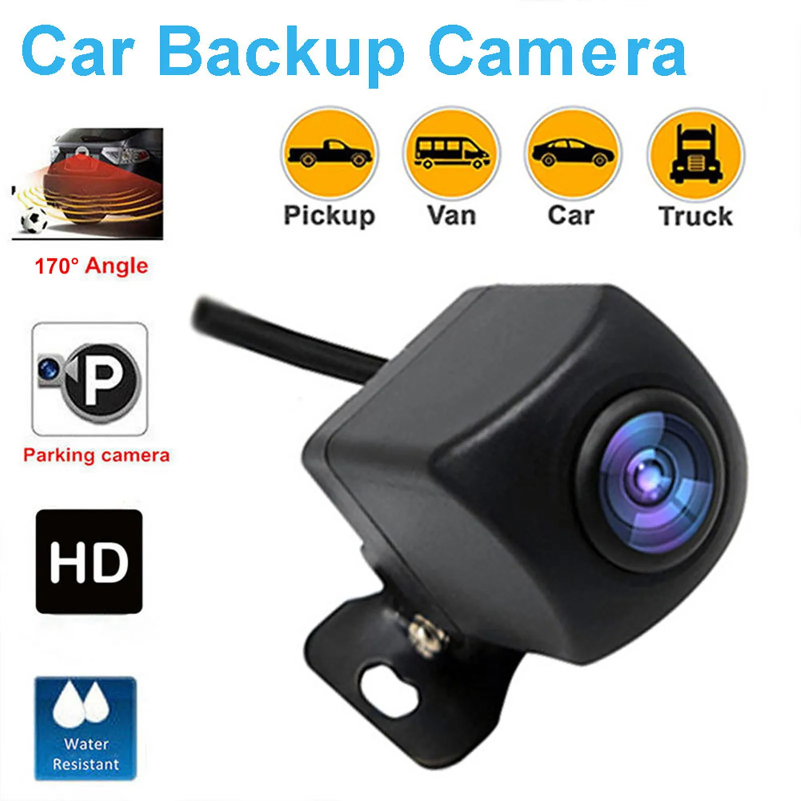 WiFi Car Rear View Camera Mini Body Waterproof 1080P Reversing Dash Cam HD Night Vision Driving Recorder Wireless Transmission