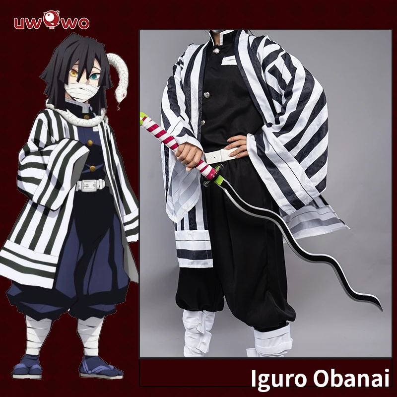 

UWOWO New Design Demon Slayer Kimetsu no Yaiba Iguro Obanai Cosplay Costume Haori Halloween White Snake Uniform Anime Kimono