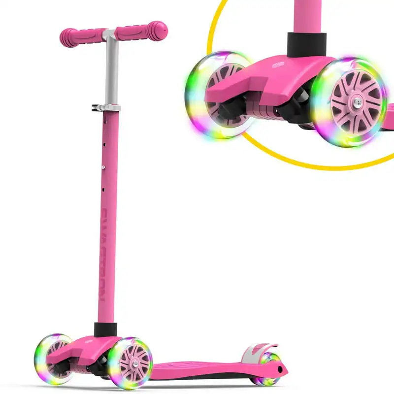 

K5 3-Wheel Scooter with Light-Up Wheels Height-Adjustable Boys or Girls Ages 3+