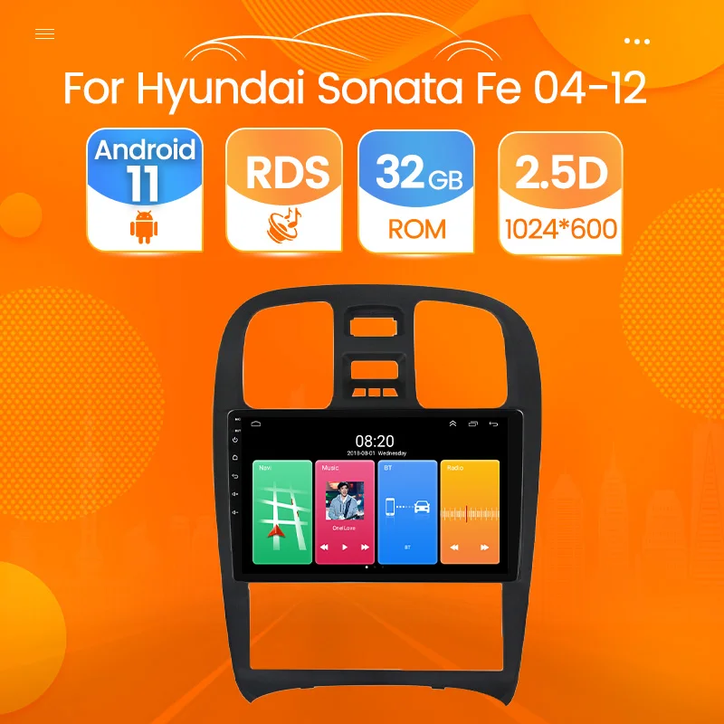 

2 DIN Car Radio For Hyundai Sonata Fe 2004-2012 Stereo Head Unit GPS Navigation Multimedia NO 2DIN DVD Player Autoradio RDS