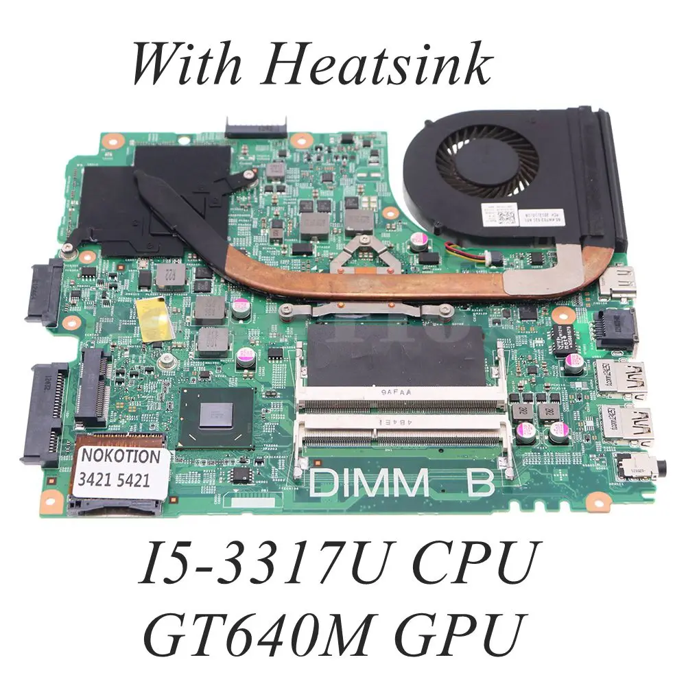 

CN-02HTV8 02HTV8 для DELL Inspiron 15R 3421 5421 материнская плата для ноутбука I5-3317U CPU + GT640M GPU с радиатором