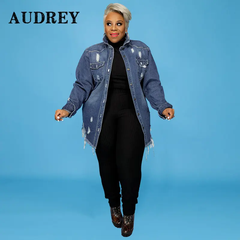 

2022 New Spring Plus Size Fashion Denim Jacket Cardigan Personality Washed Denim Windbreaker Suitable for Street Parties 4xl 5xl