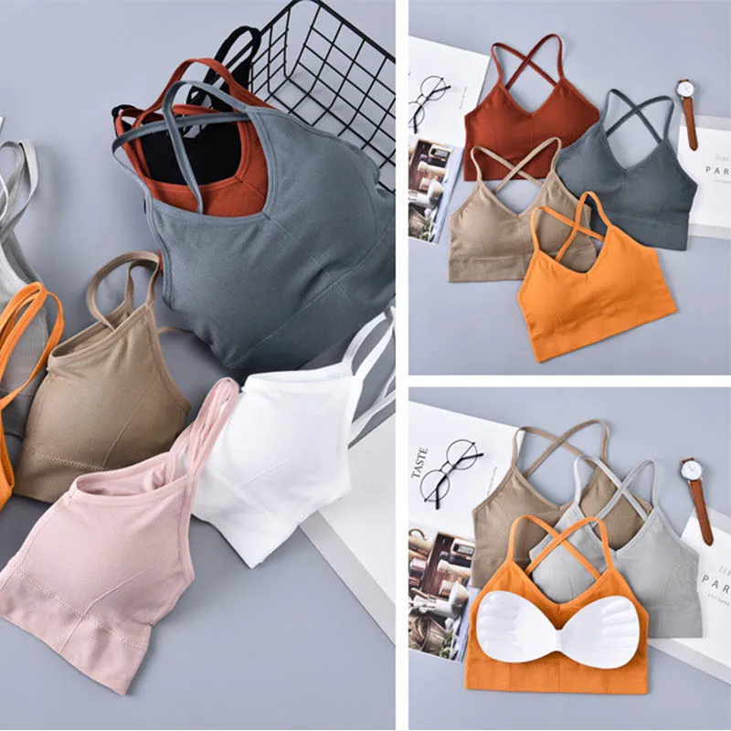 

Быстросохнущий бюстгальтер для спортзала, спортивные бюстгальтеры, женские бюстгальтеры с перекрестными лямками, красивое нижнее белье, с...