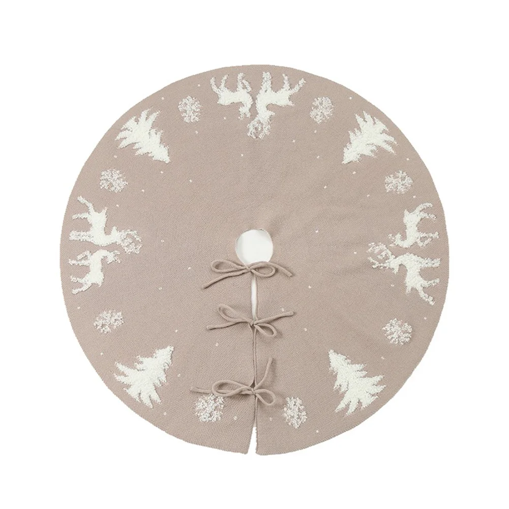 Юбки для рождественской елки акриловая 3D юбка с узором лося и снега коврик