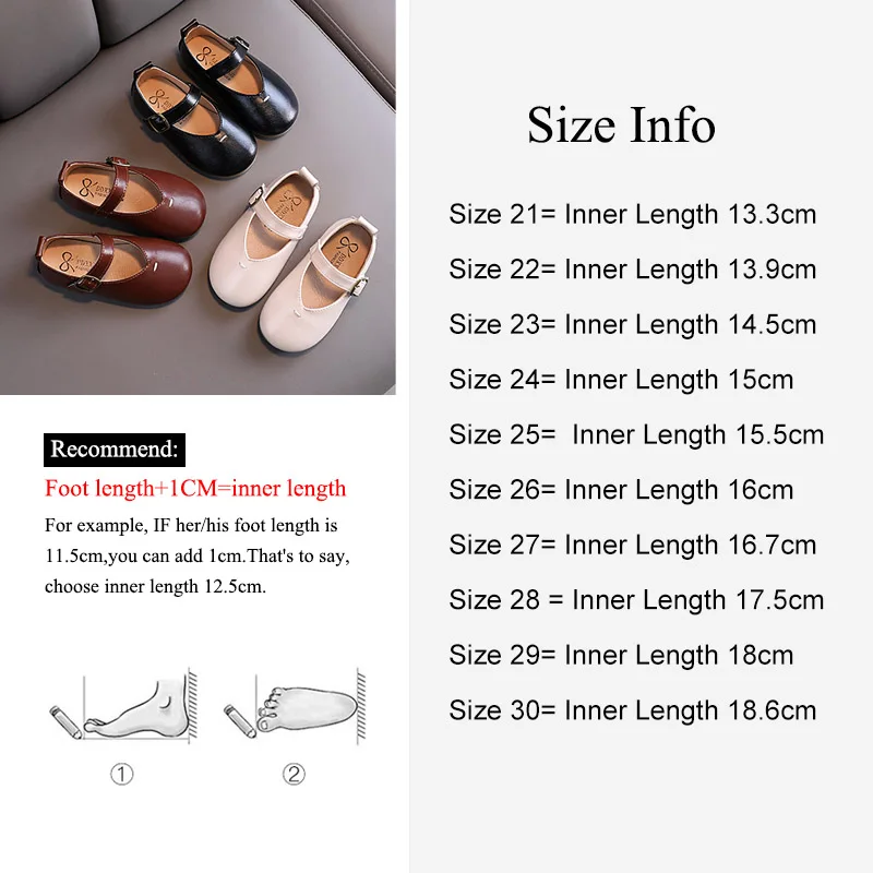Spring Autumn Girls Shoes Mary Janes Baby White Black Princess For Kids Leather Party Dance Toddlers |