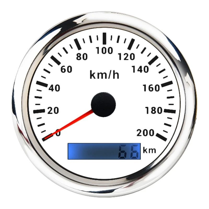 

85Mm 200KM/H GPS Speedometer 9-32V Odometer With Red Backlight Suitable For Car Truck SUV