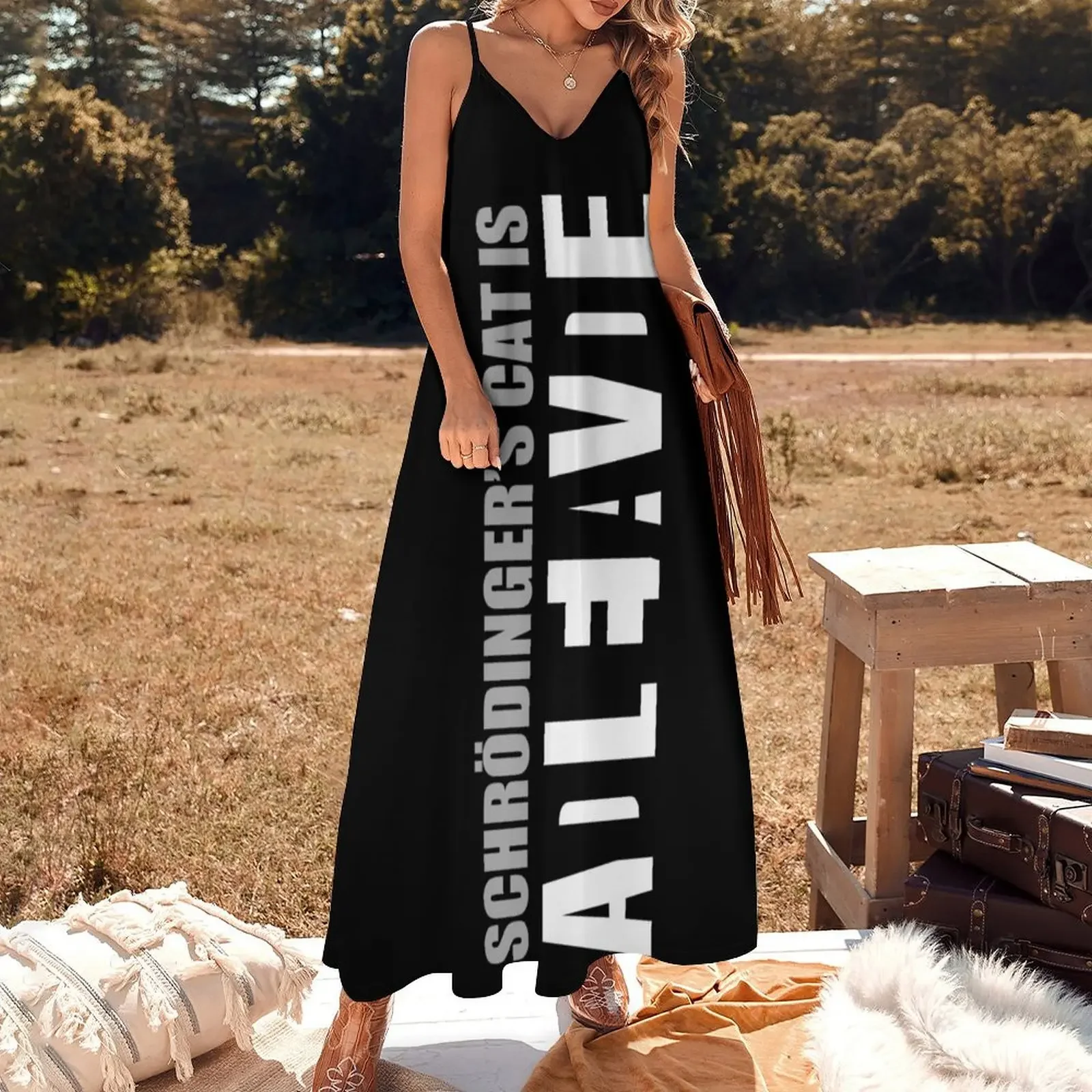 Платье без рукавов Schr?dinger's Cat is ADLEIAVDE одежда женские платья летнее платье