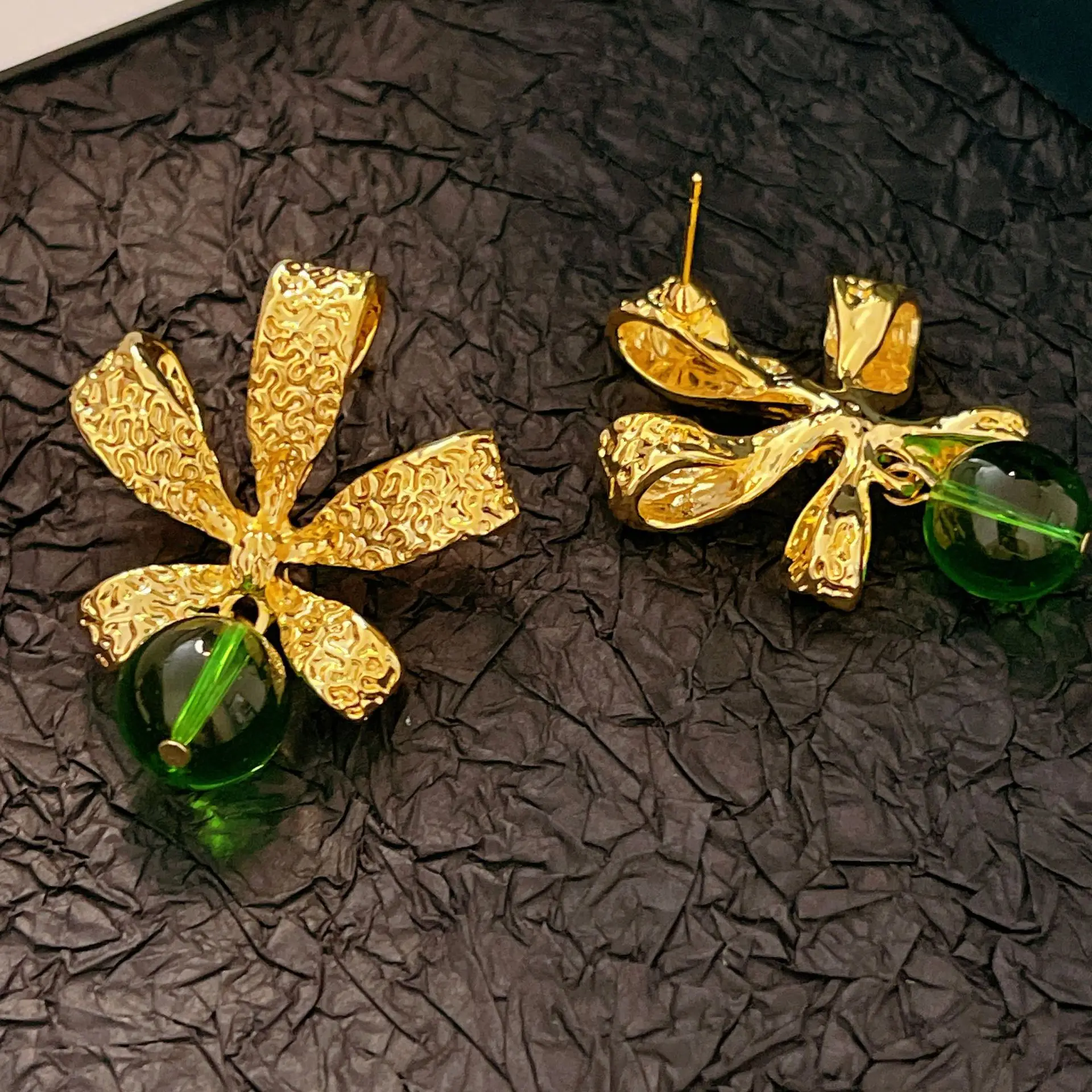 

Statement Fashion Metallic Big Flower Earrings 2022 New Personality Pendientes Mujer