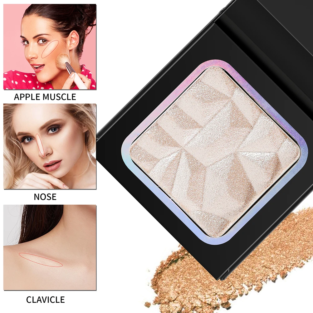 

Shiny Diamond High-gloss Powder Face Three-dimensional Brightening 8 Color Private Label Highlighter Palette Custom Bulk Makeup