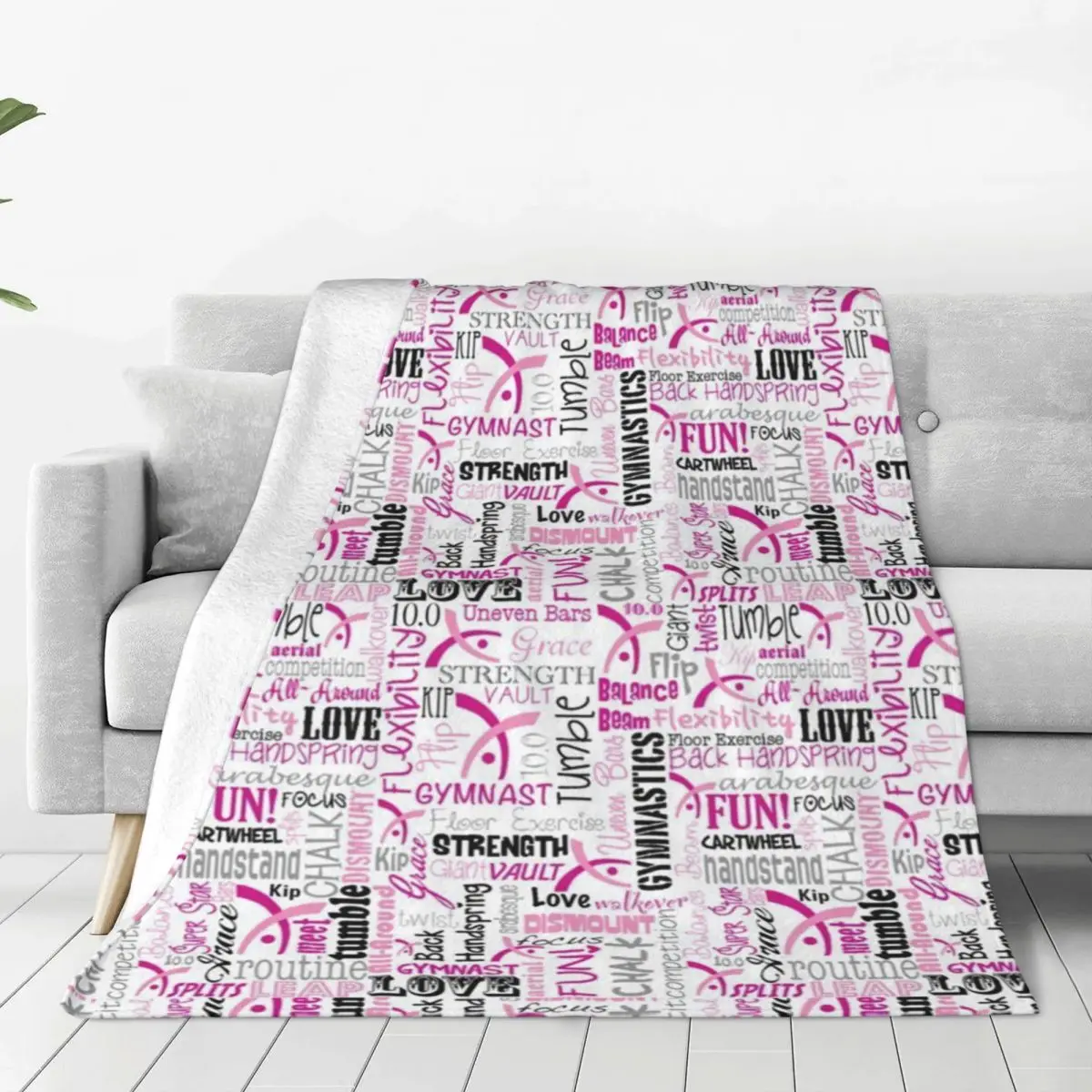 

Gymnastics Soft Flannel Throw Blanket for Couch Bed Warm Blanket Lightweight Blankets for Sofa Travel Blanket