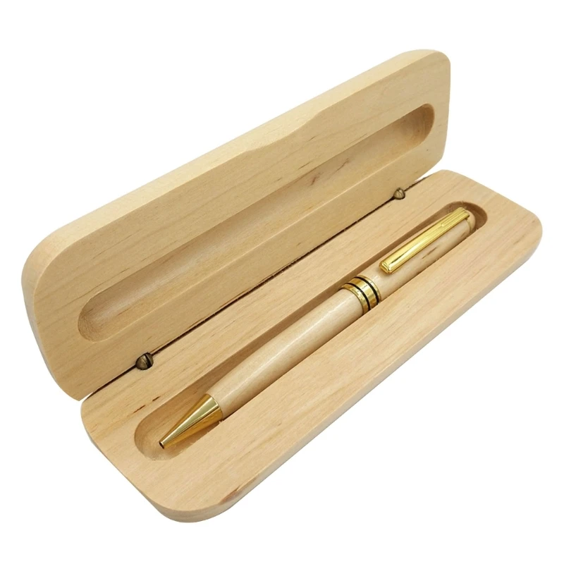 

Multifunctional Ballpoint Pen with Box Maple Wood Pen Pen 0.5mm Smooth Writing Pens School Stationery Supplies